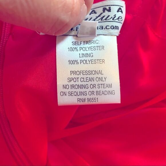 Faviana Couture Hot Pink Strapless Dress Women’s Size 8 NWT - Picture 9 of 11